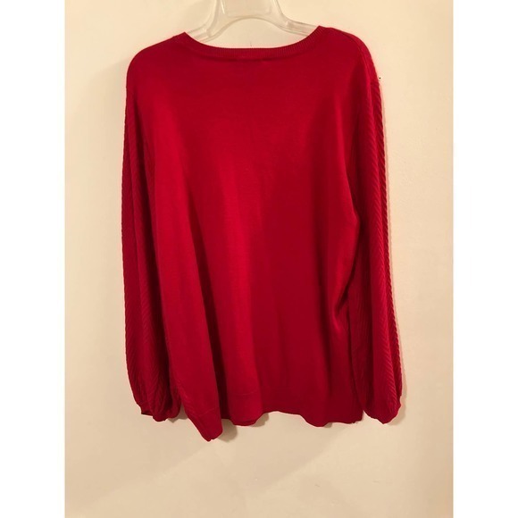 Women’s Investments NWT Red Lightweight Sweater Size 1X - Picture 5 of 5